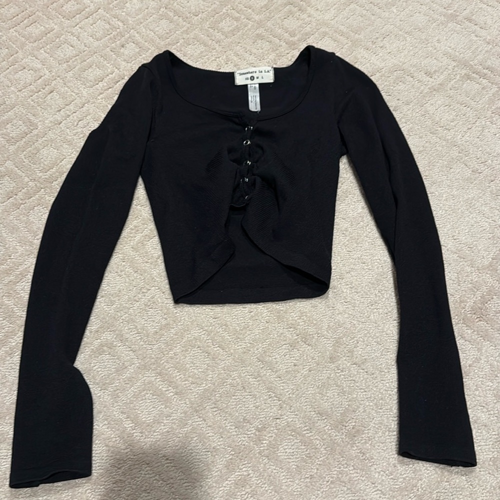 Button Closed Crop Top - image 1